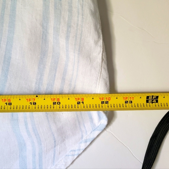 White and Blue Striped Button-Up Shirt - Picture 3 of 8